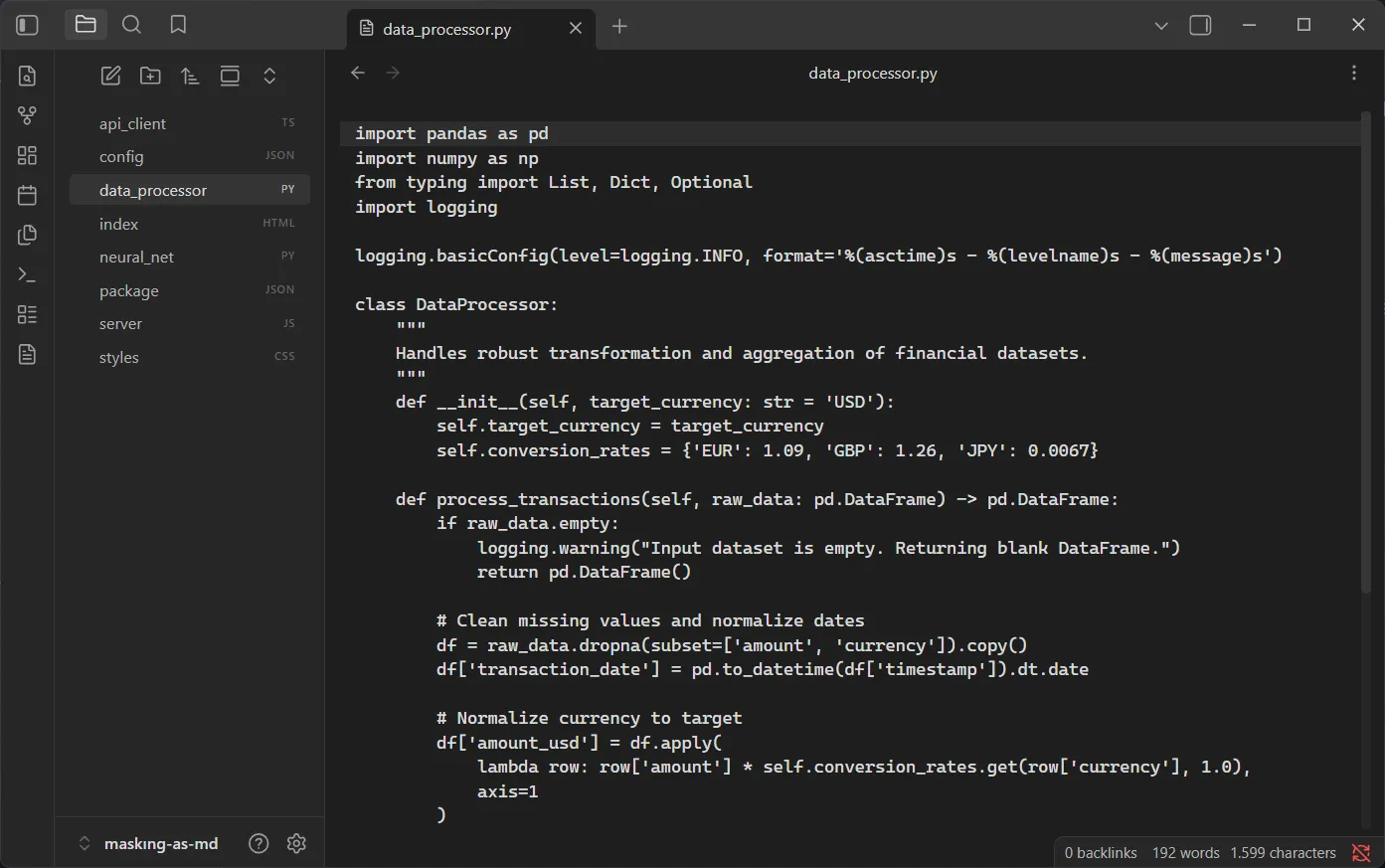 Masking as MD screenshot