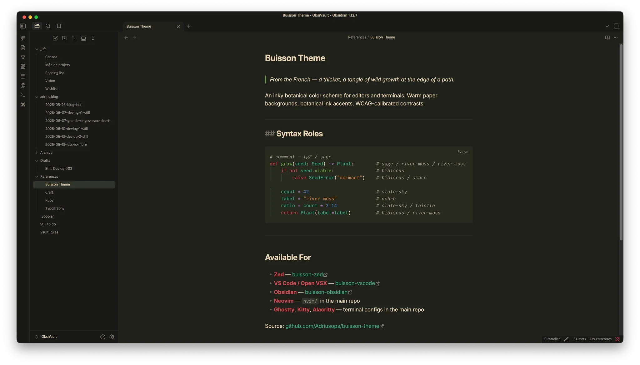Buisson screenshot