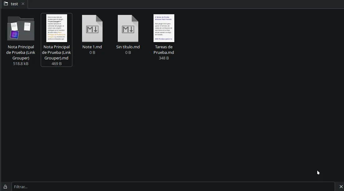 Link Grouper screenshot
