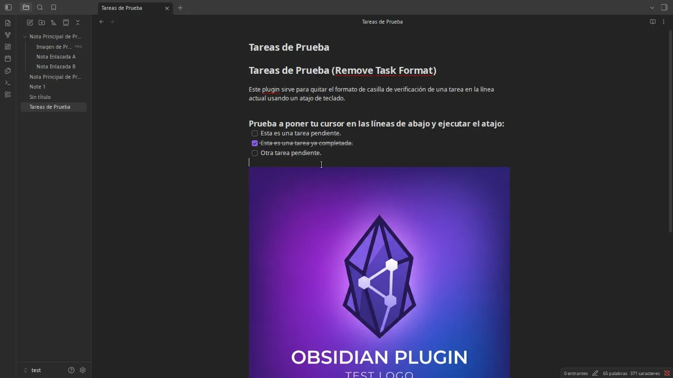 Remove Task Format screenshot