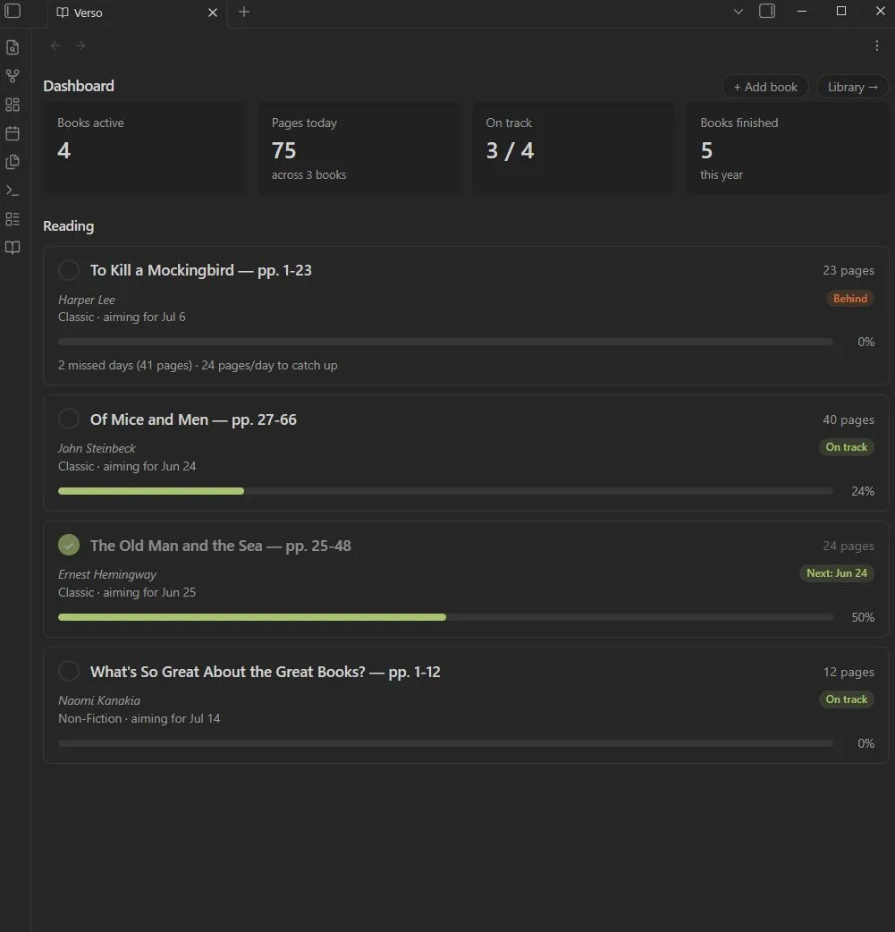Verso screenshot