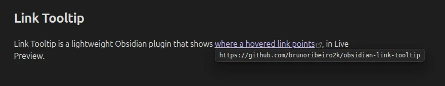 Link Tooltip screenshot