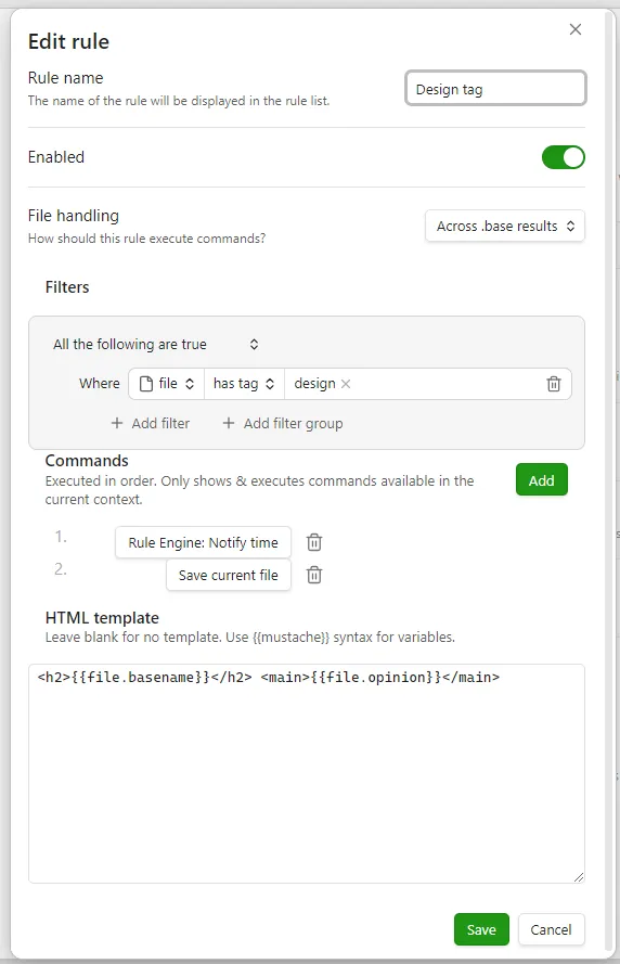 Rule Engine screenshot