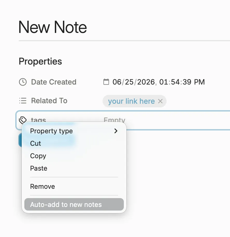 Sticky Properties screenshot