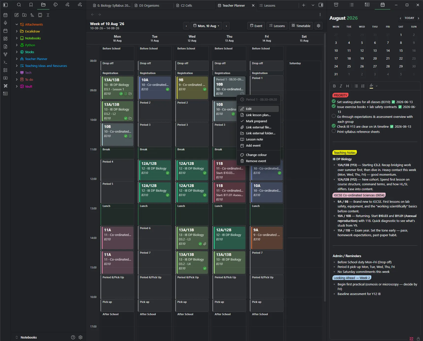 Teacher Planner screenshot