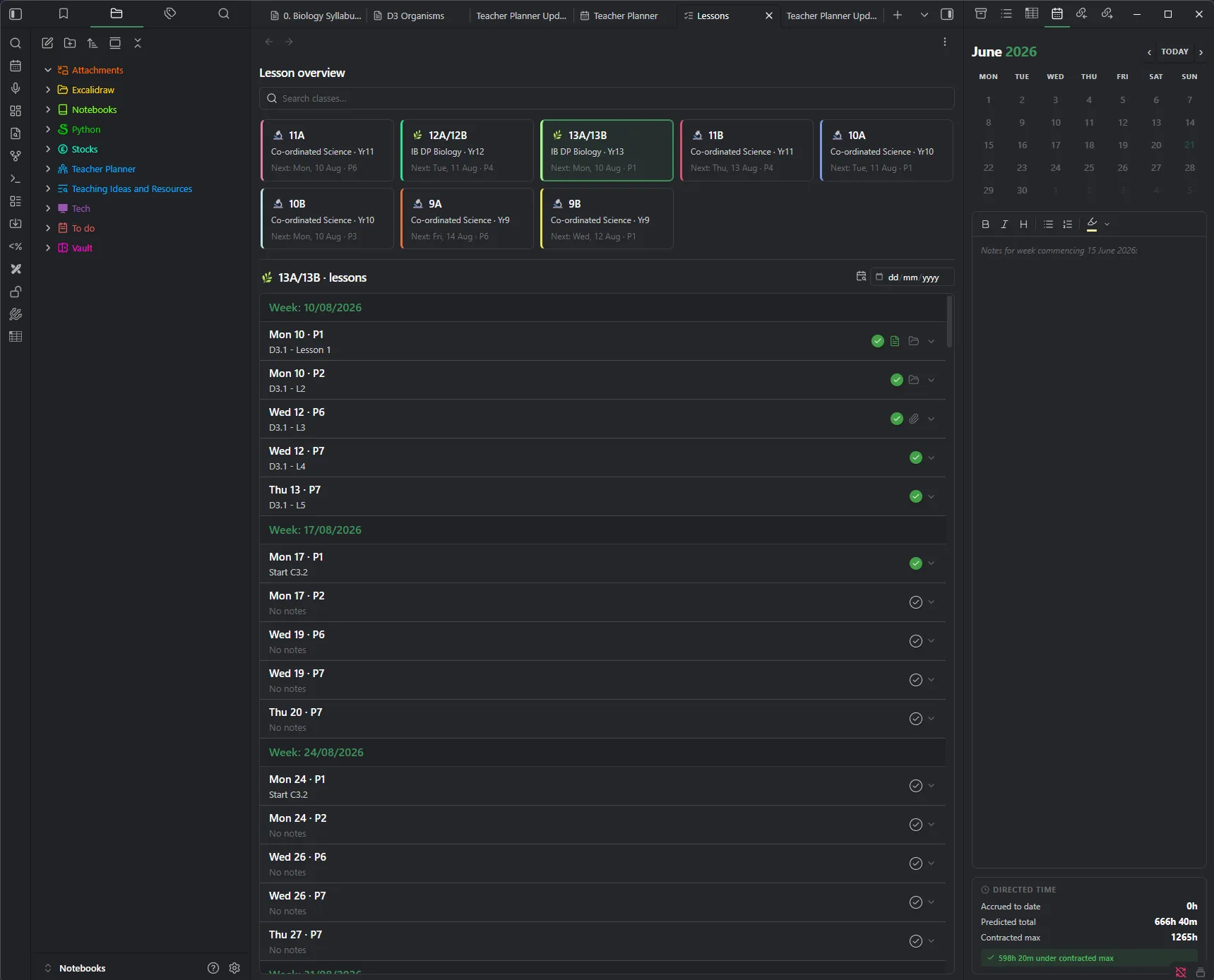 Teacher Planner screenshot