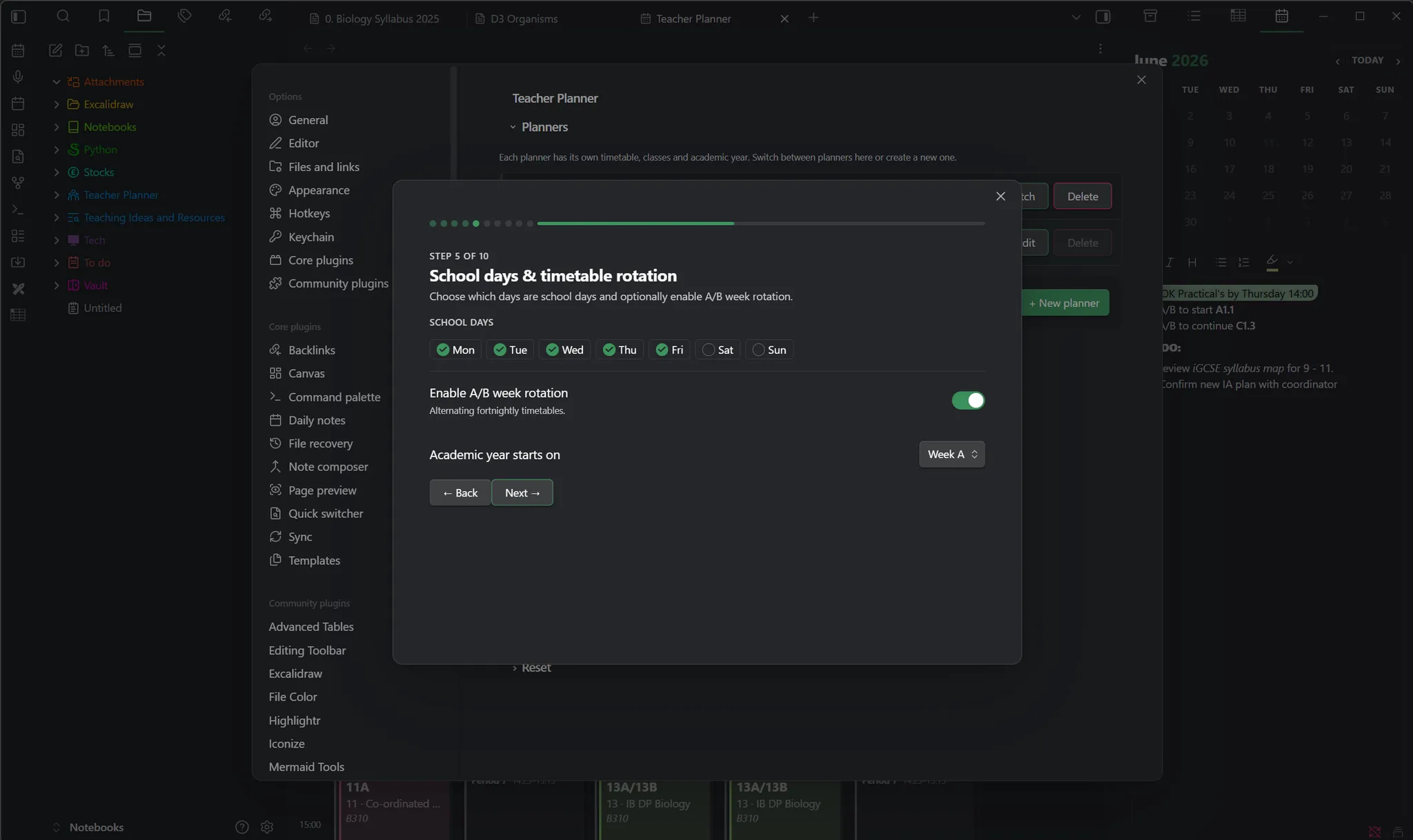 Teacher Planner screenshot