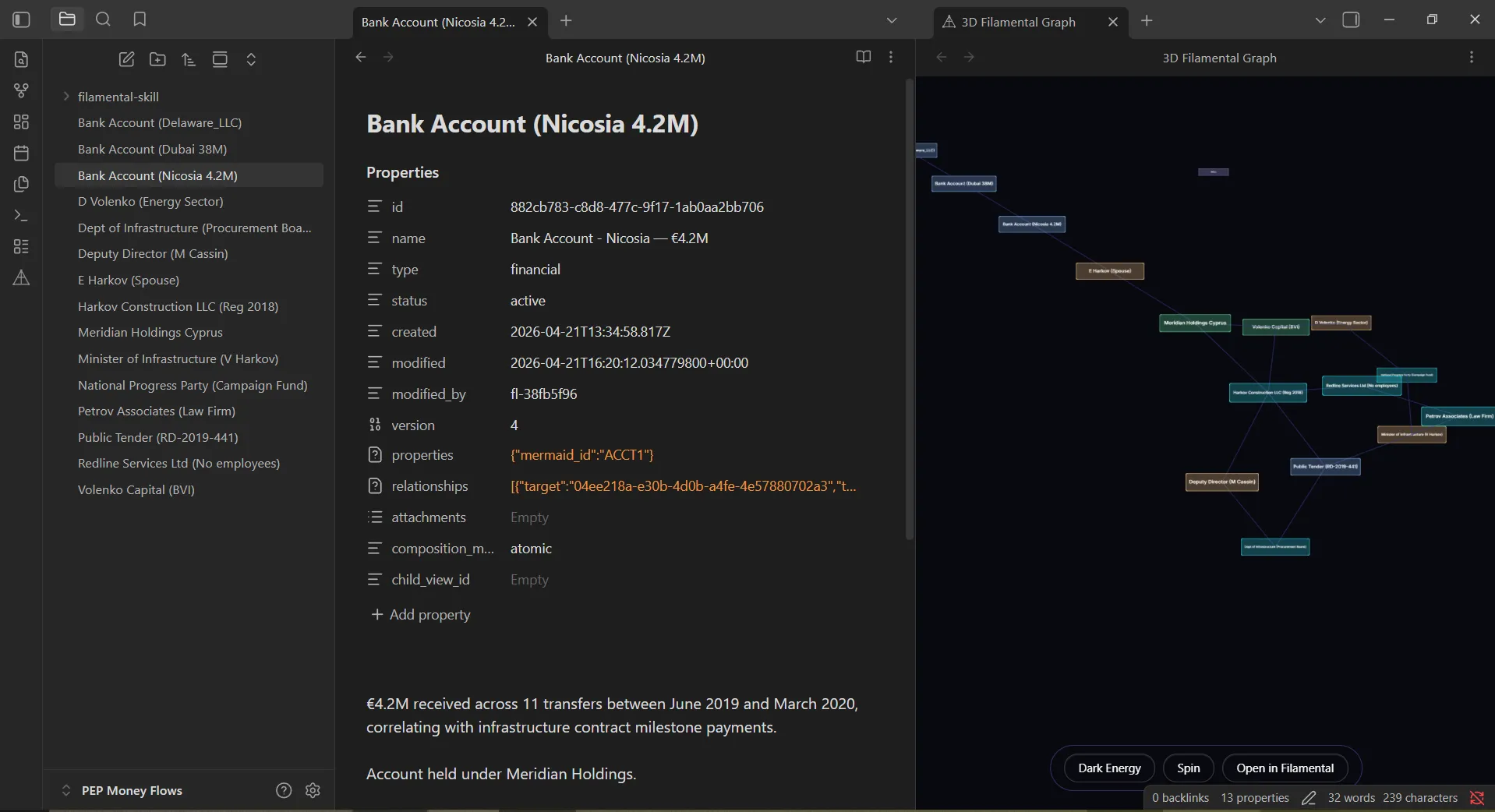 3D Filamental Graph screenshot