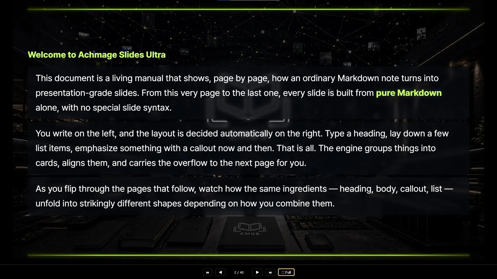 Achmage Slides Ultra 1920 v5 screenshot