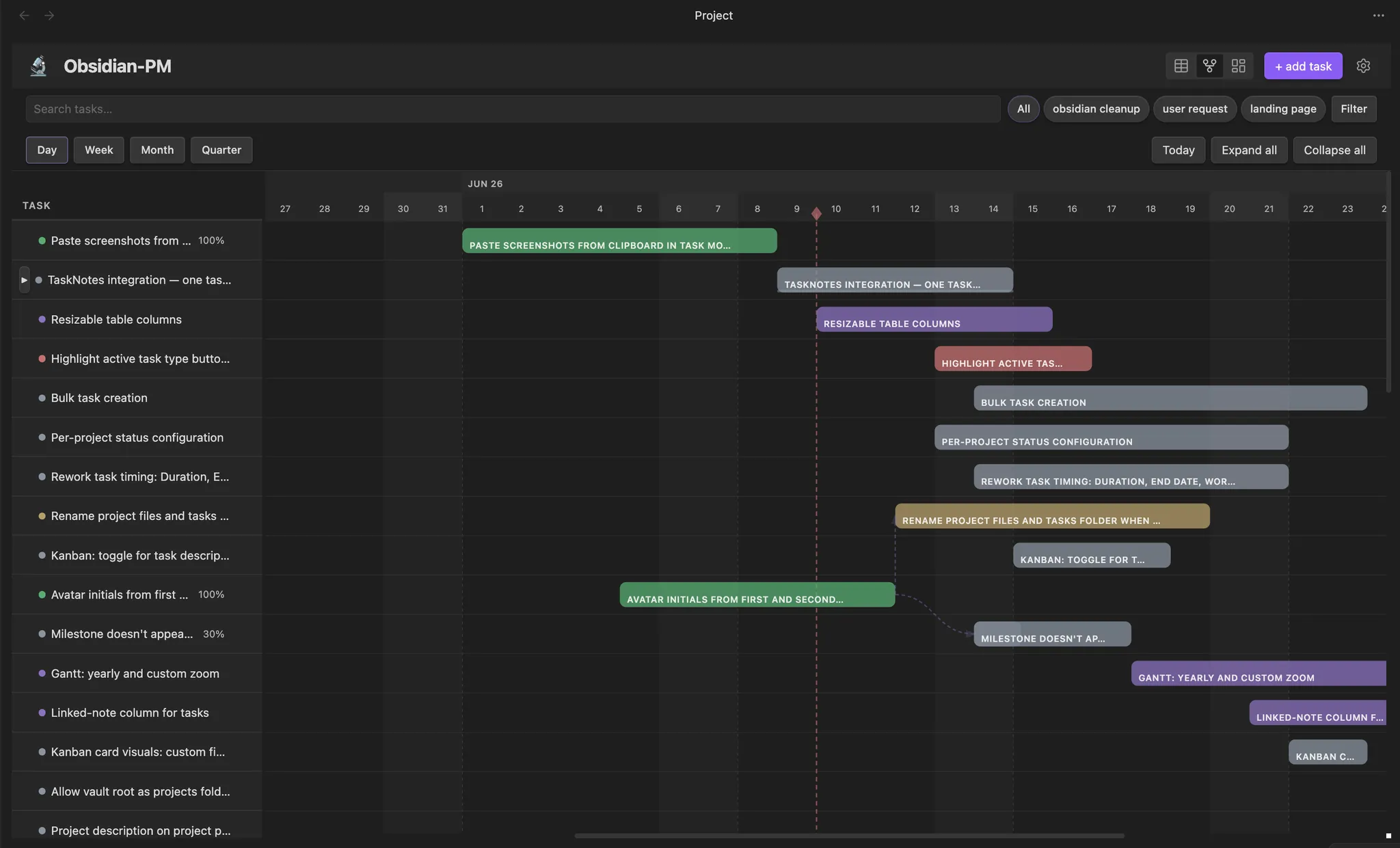 Project Manager screenshot