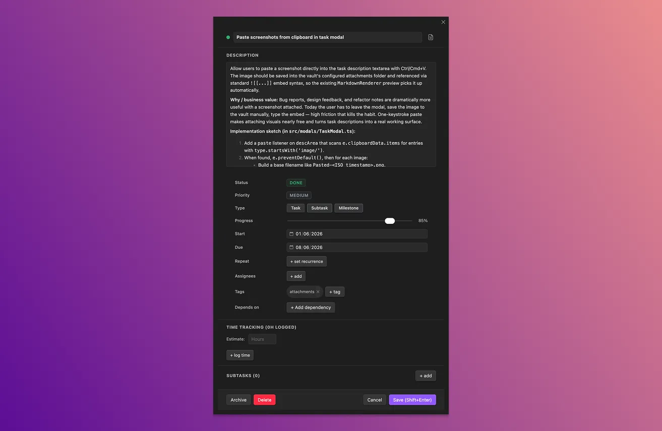 Project Manager screenshot
