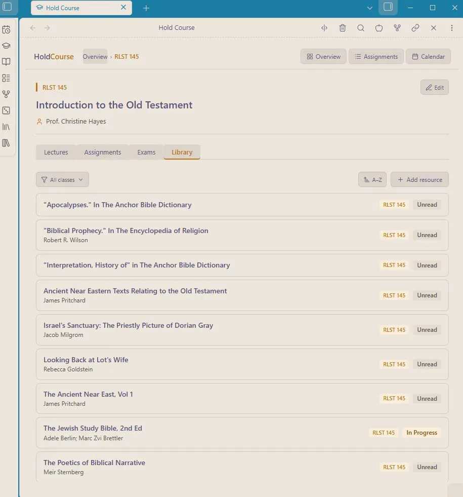 Hold Course screenshot