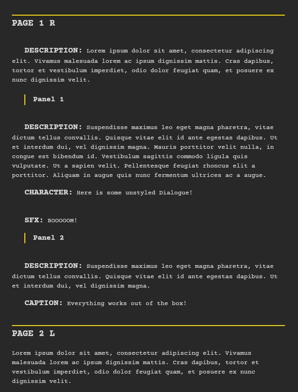 Comic Scripter screenshot