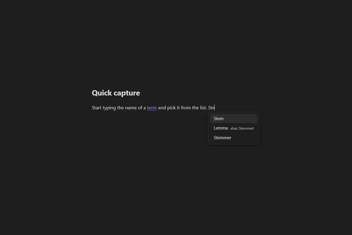 Glossary Linker screenshot