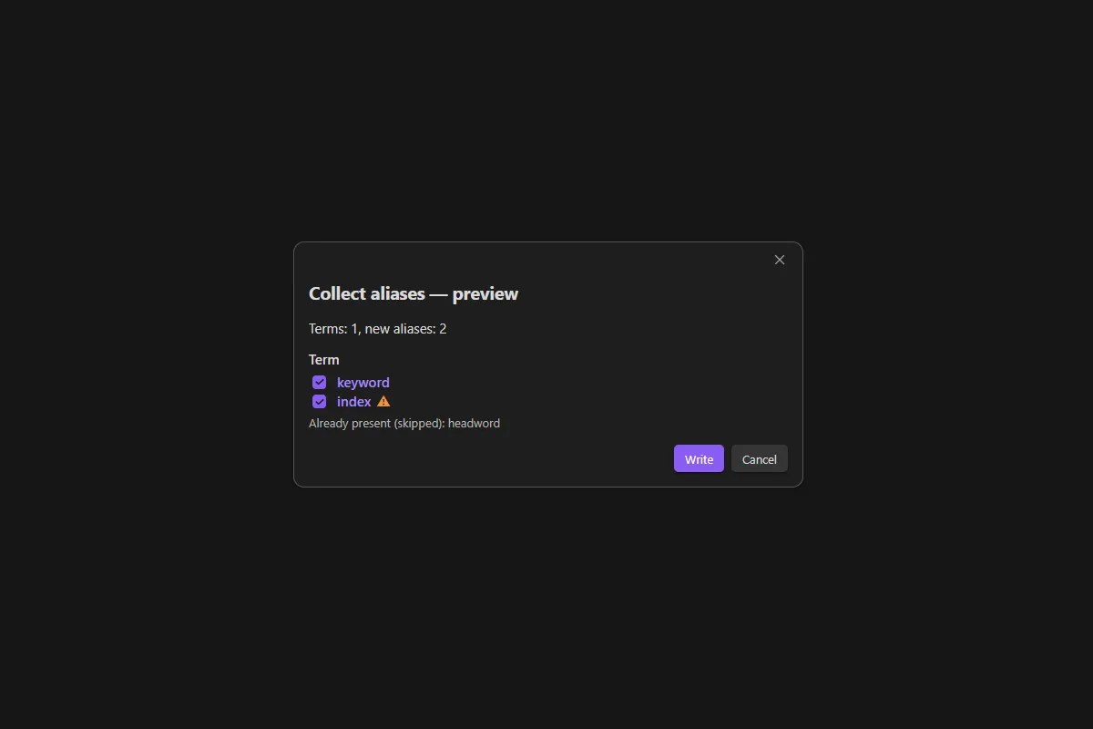 Glossary Linker screenshot