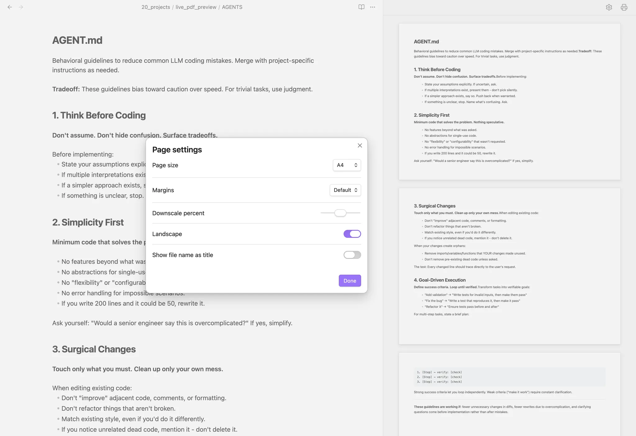 Live PDF Preview screenshot