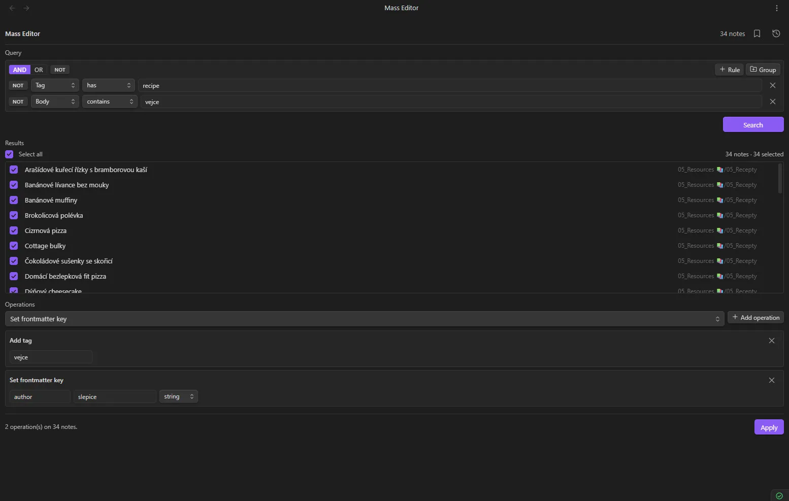 Mass Editor screenshot