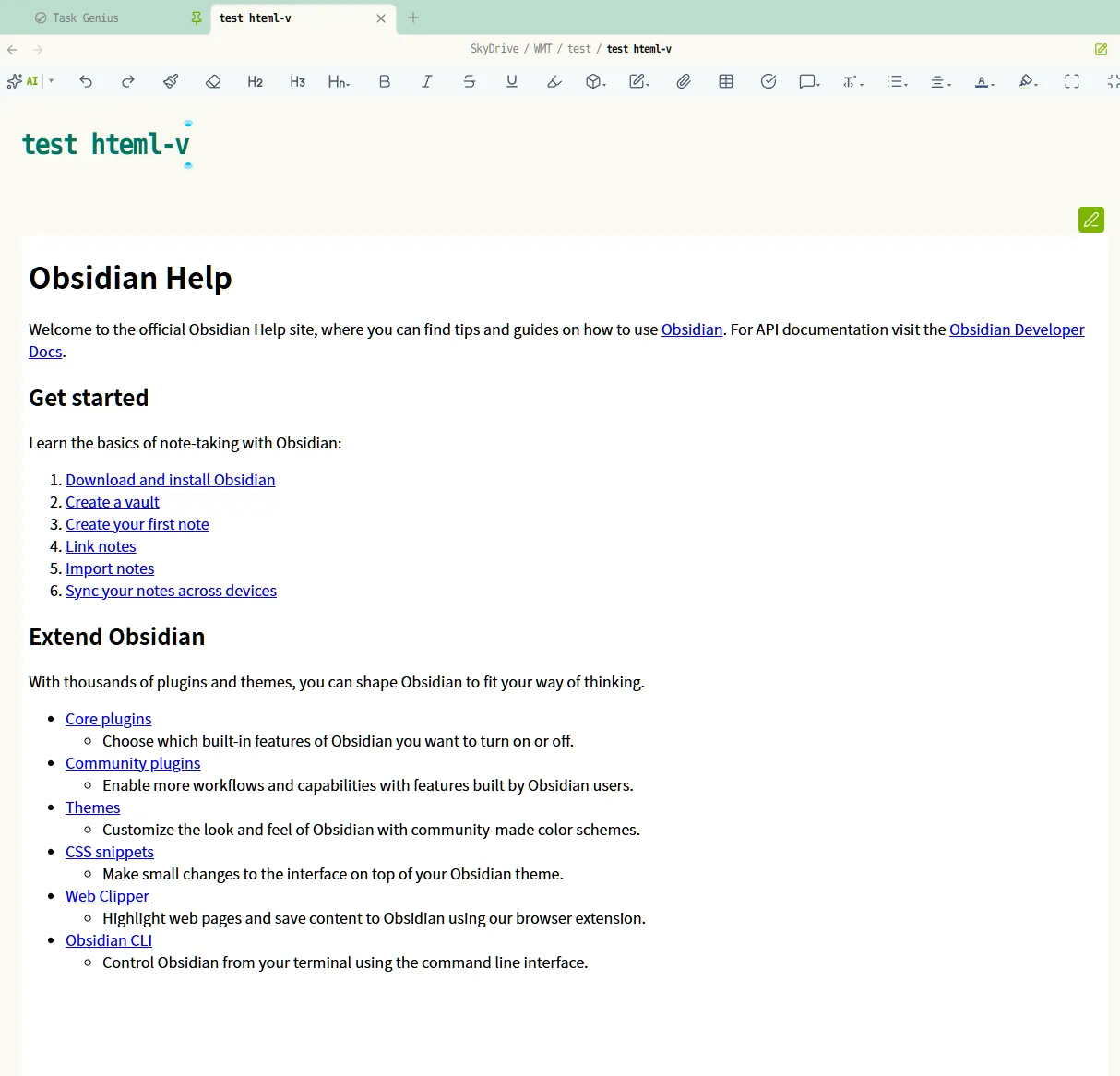 HTML V Editor screenshot