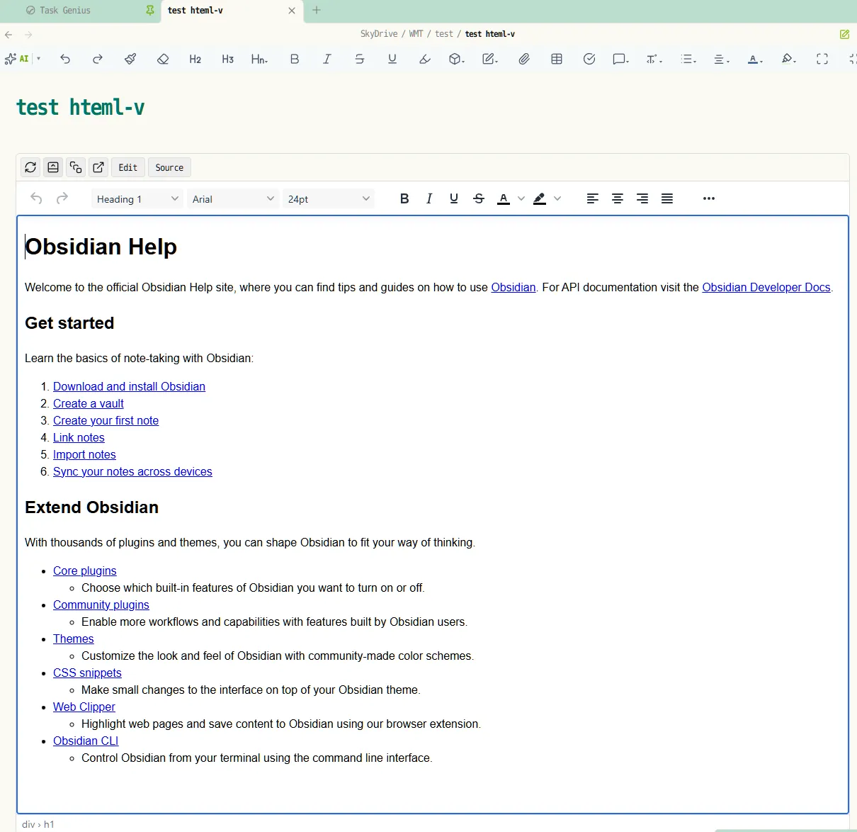 HTML V Editor screenshot