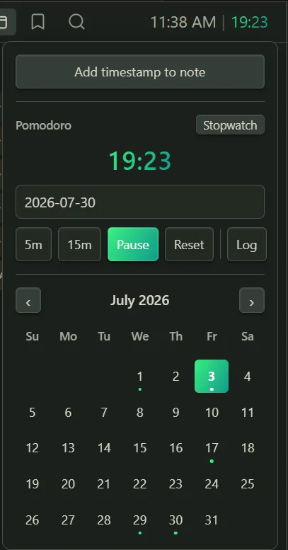 Workspace Clock screenshot