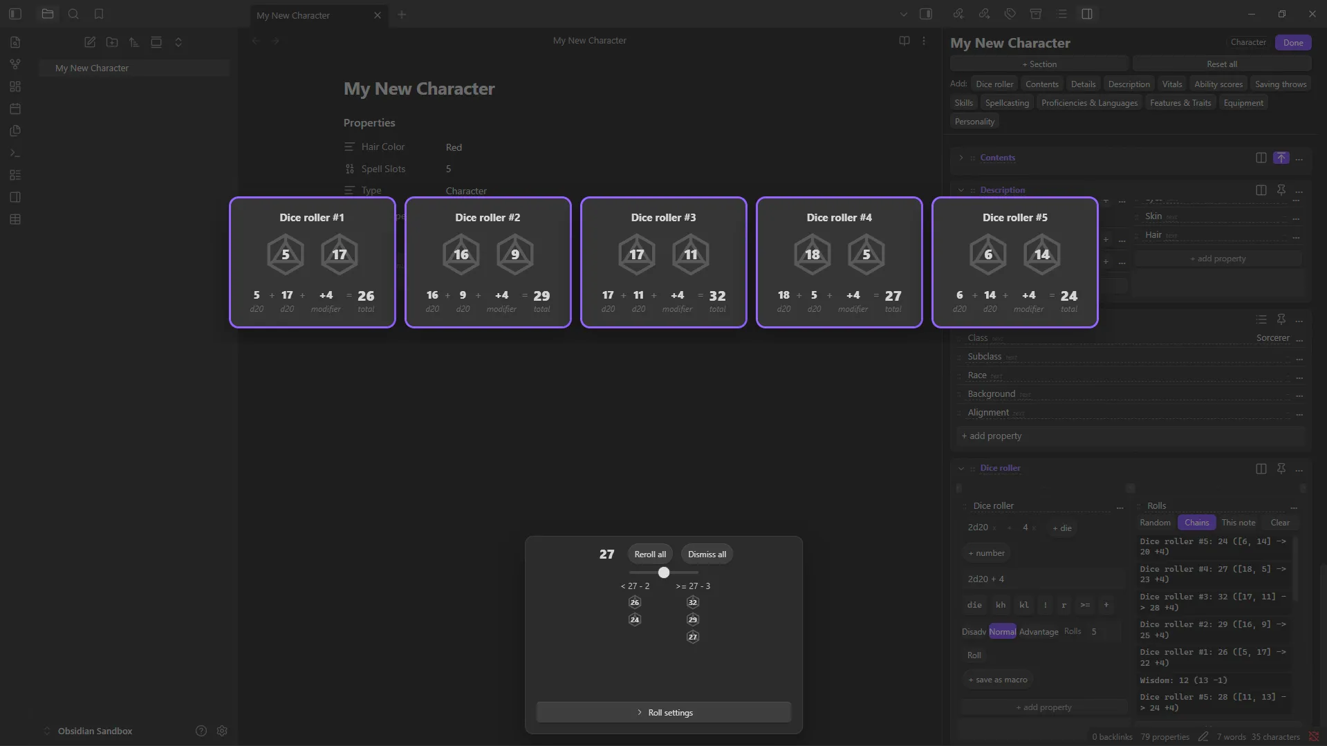 Extended Properties screenshot