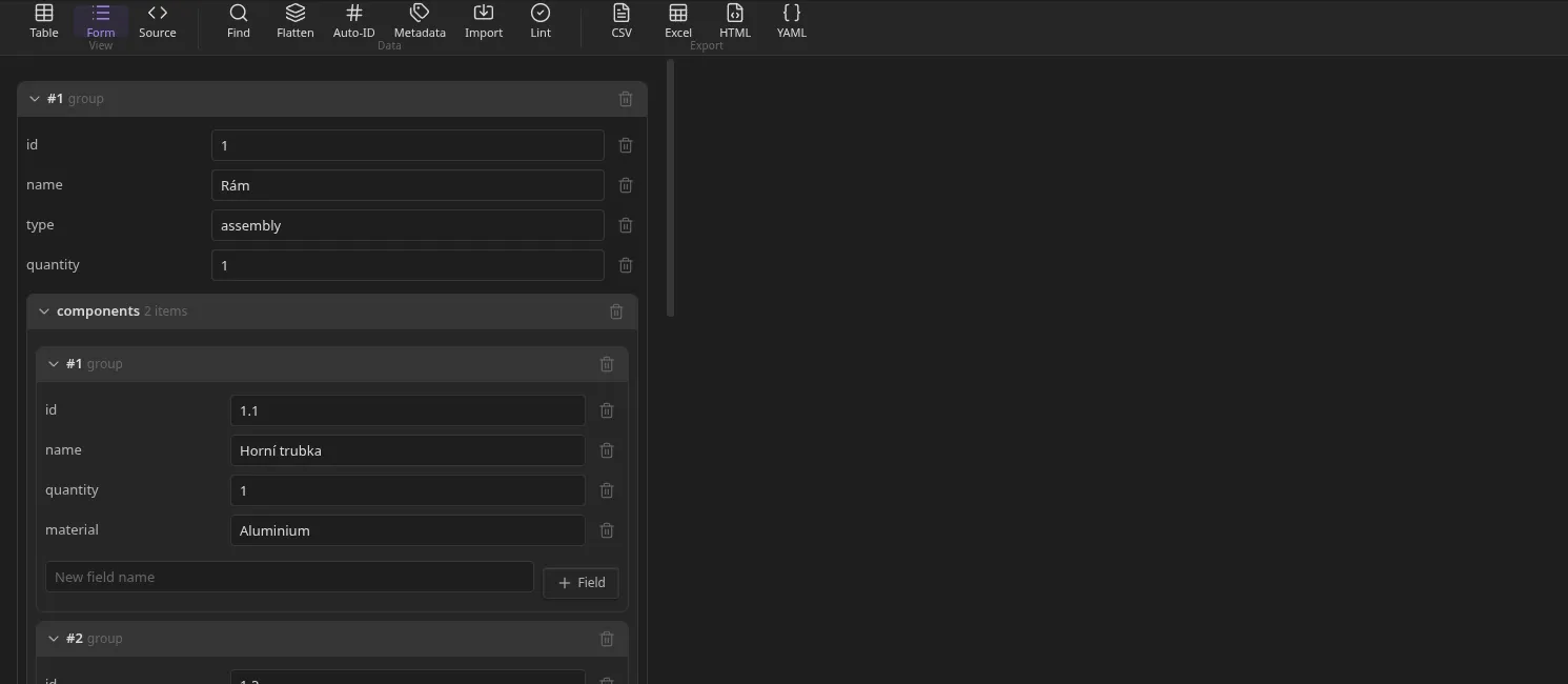 YAML Databases screenshot