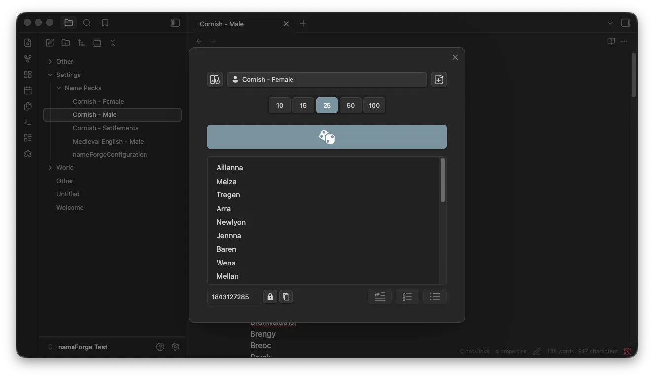 nameForge screenshot