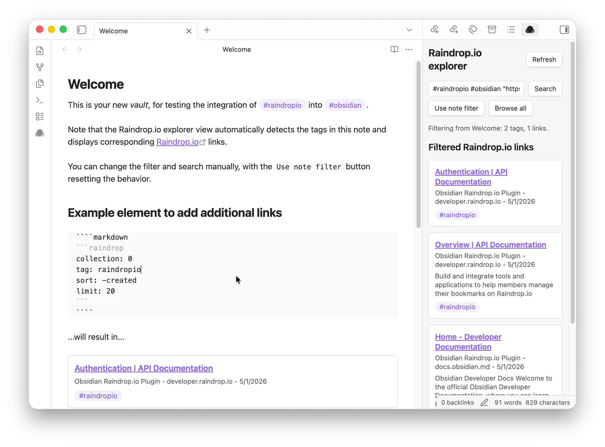 Raindrop.io screenshot