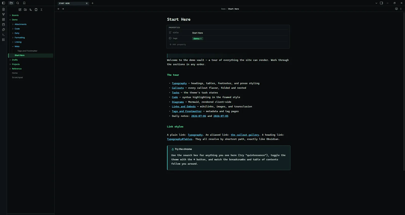 Terminal Workbench - Obsidian Theme