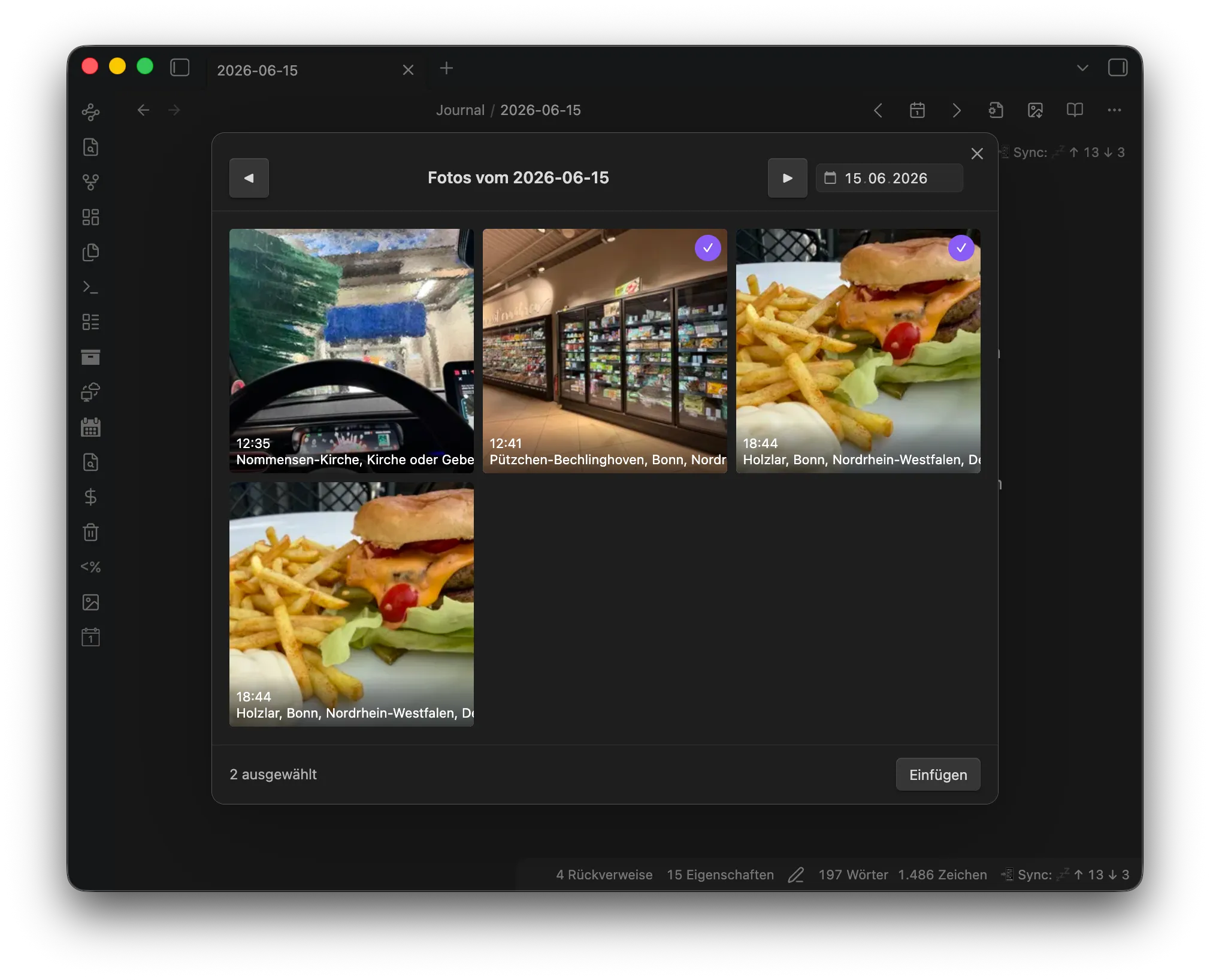 Immich Journal screenshot