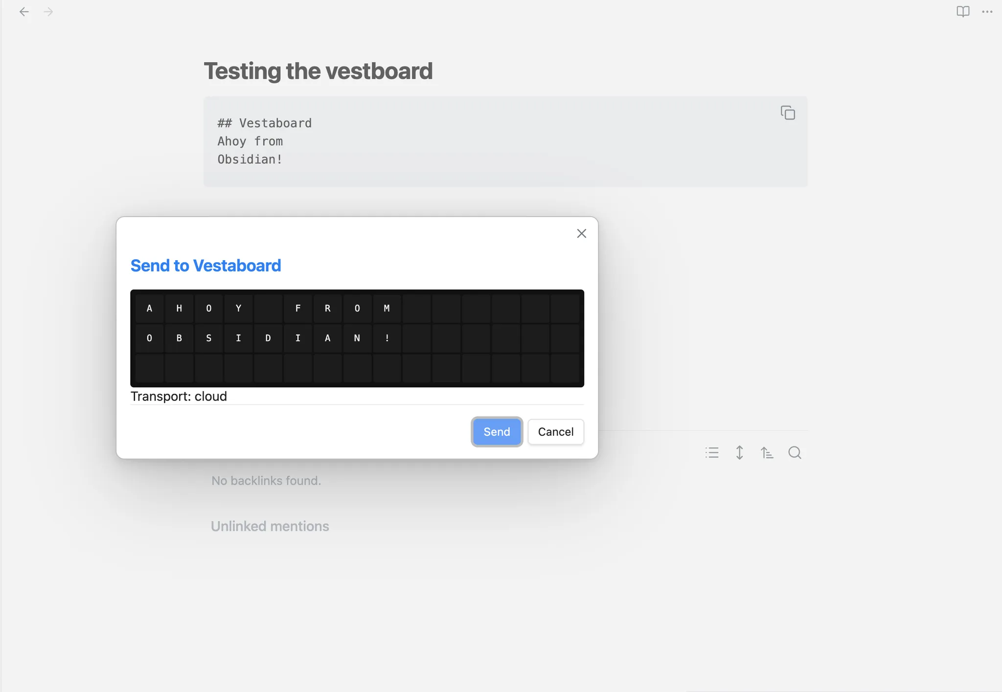 Vestaboardian screenshot