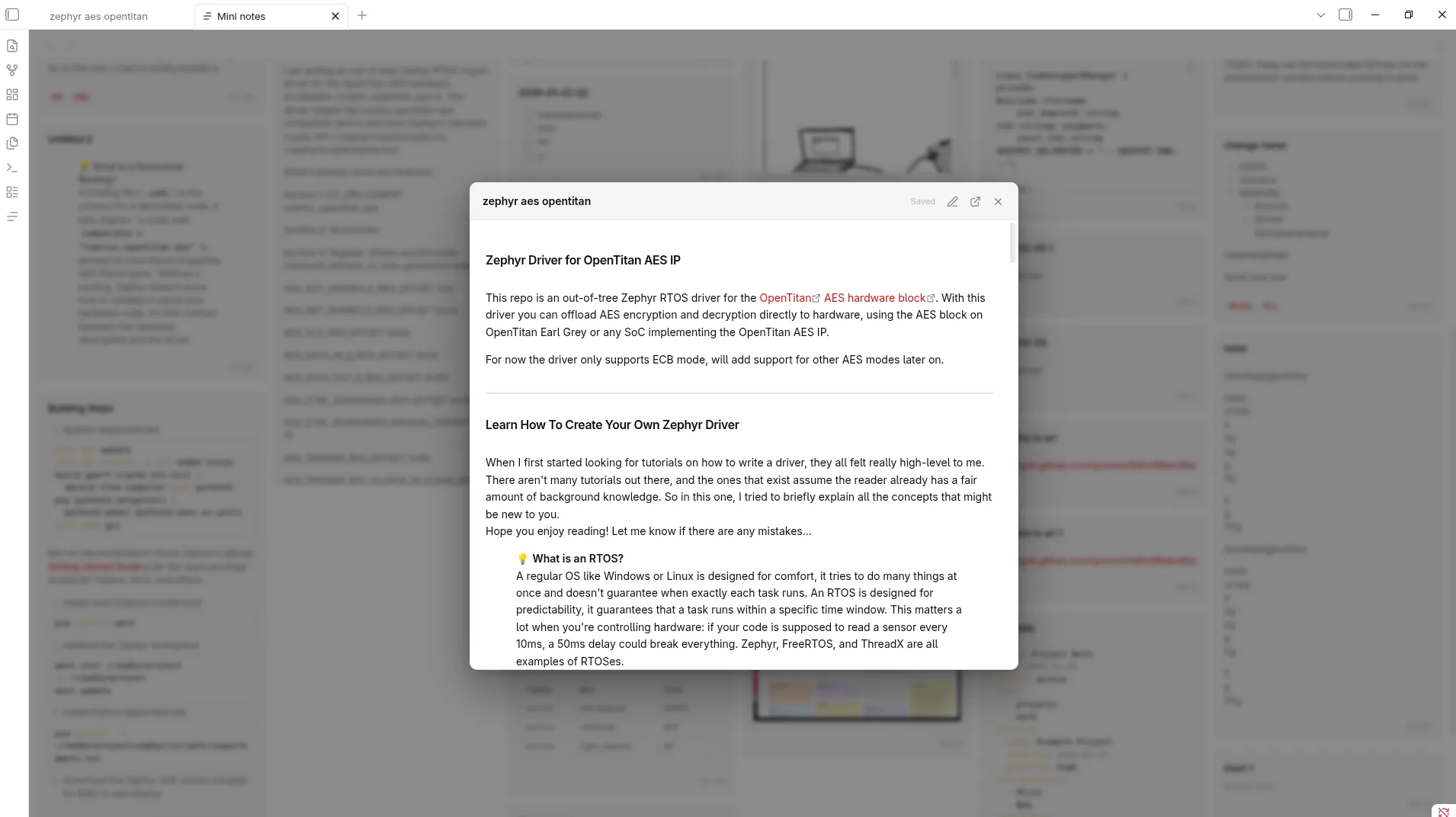Mini Notes screenshot