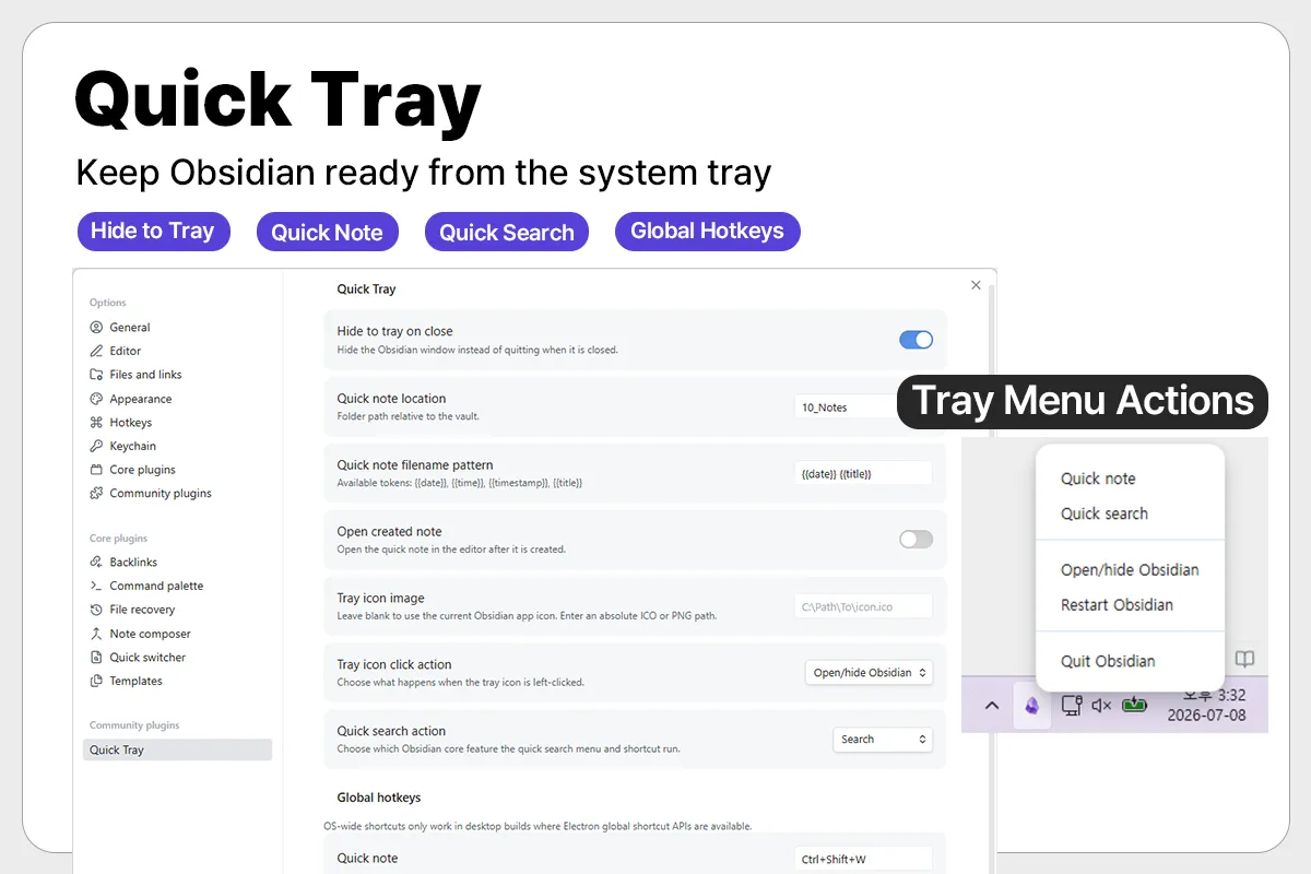 Quick Tray screenshot