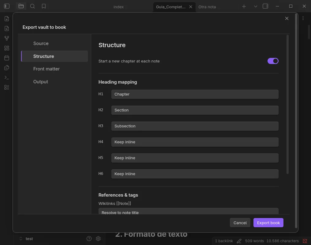 Document Export screenshot