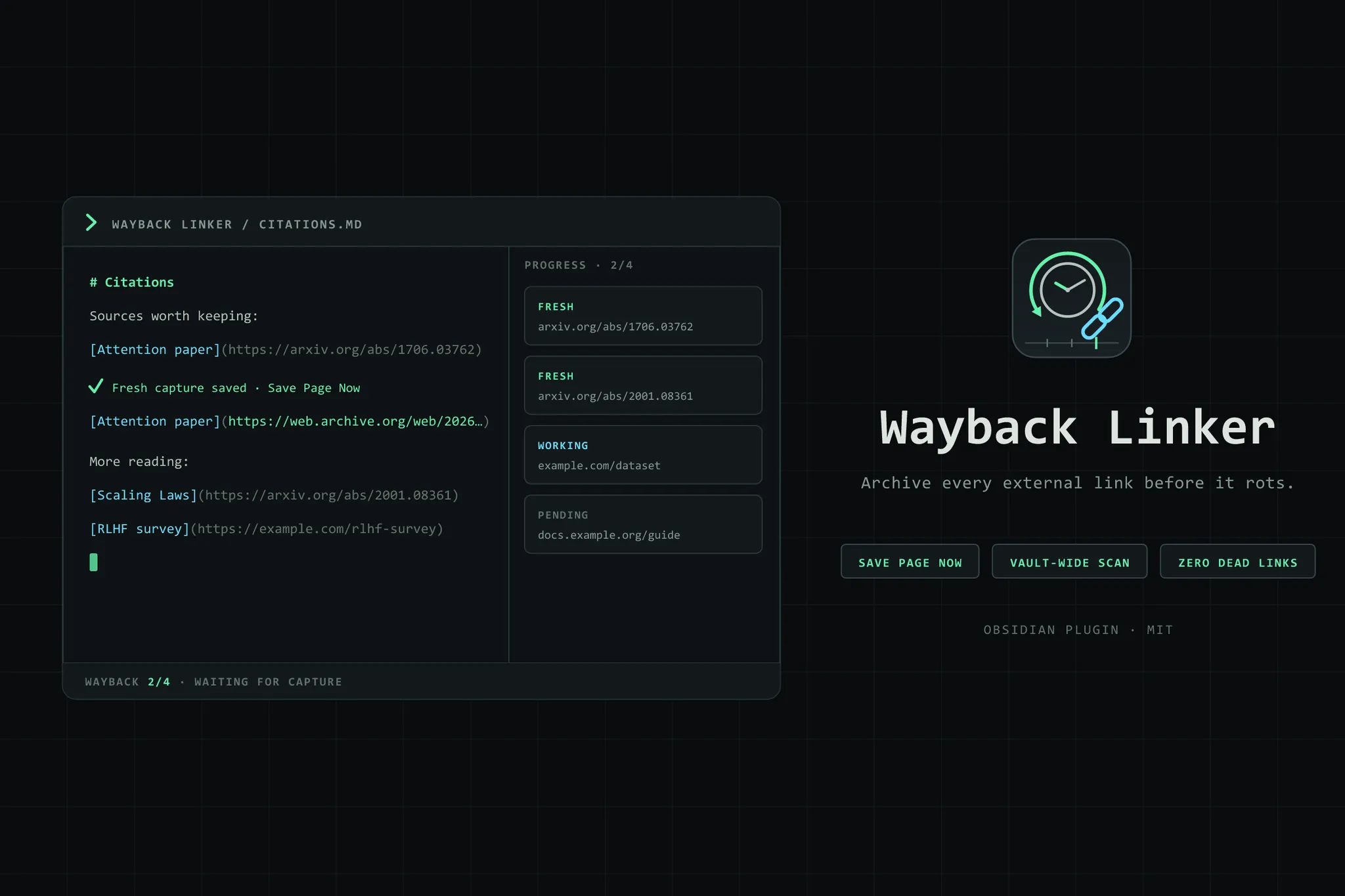 Wayback Linker screenshot