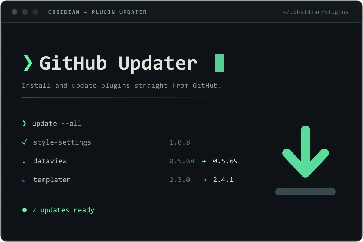 GitHub Updater screenshot