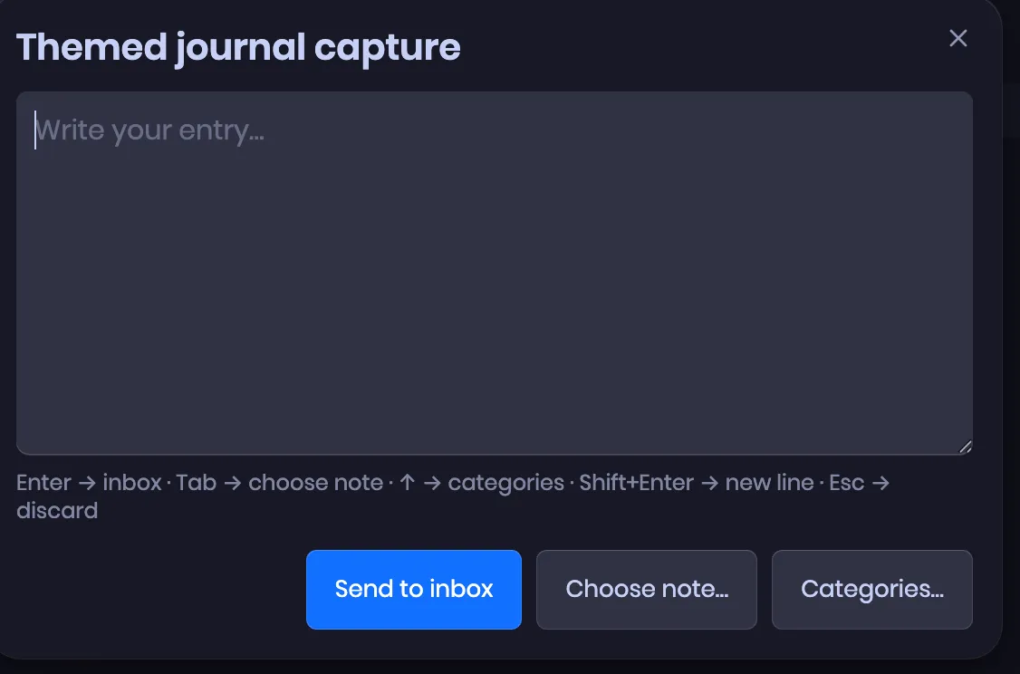 Themed Journal Capture screenshot