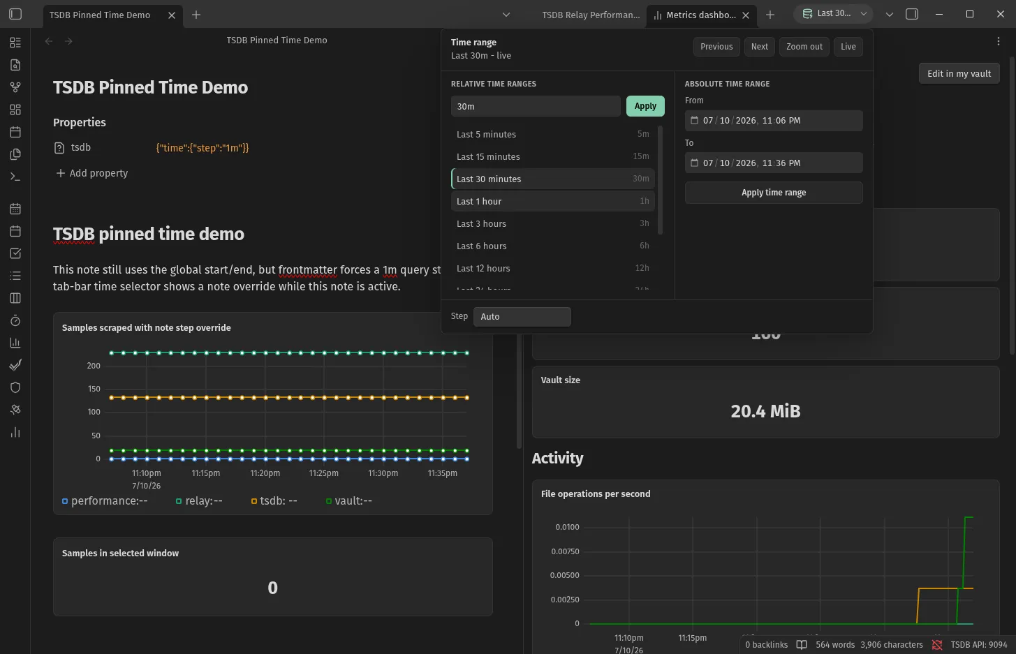 TSDB screenshot