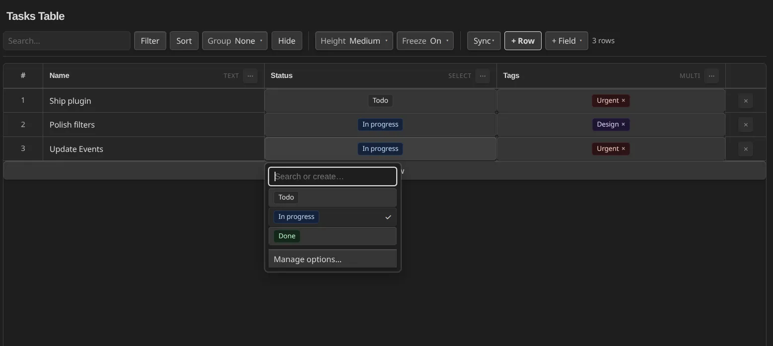 Airtable Tabula screenshot