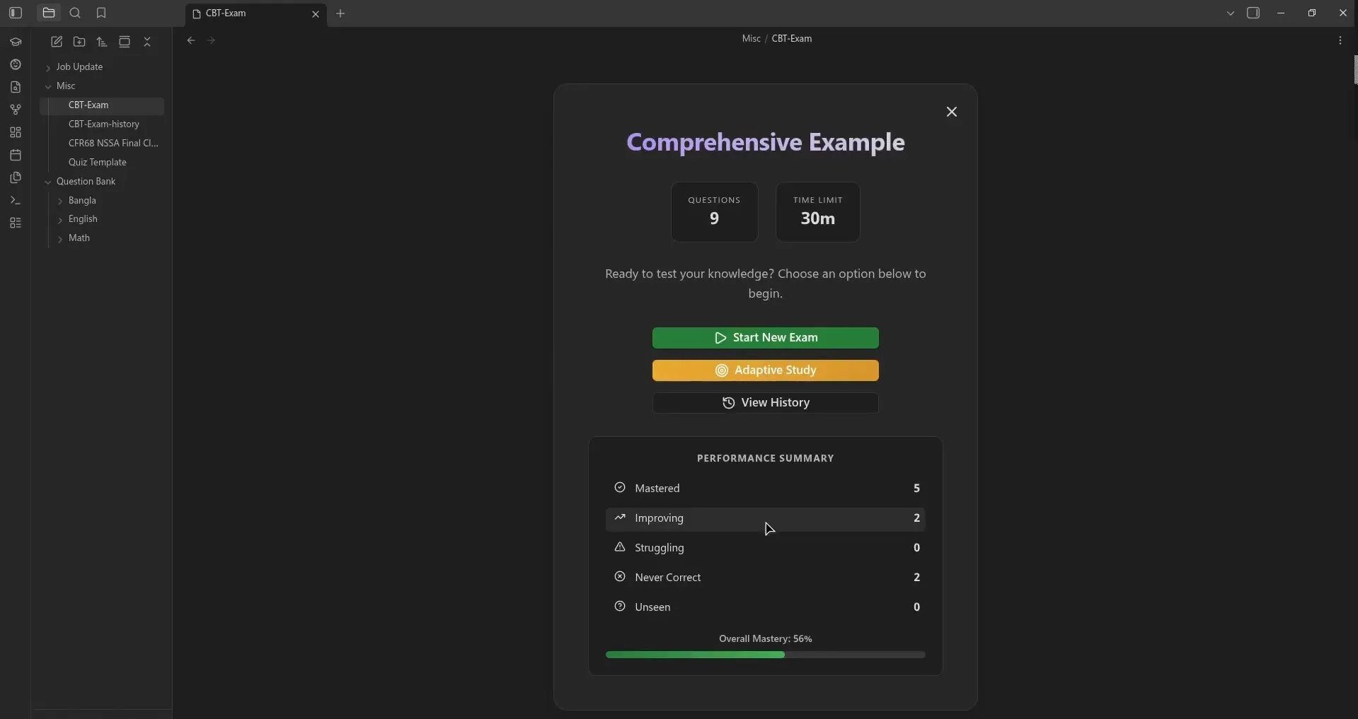 CBT Exam Simulator screenshot