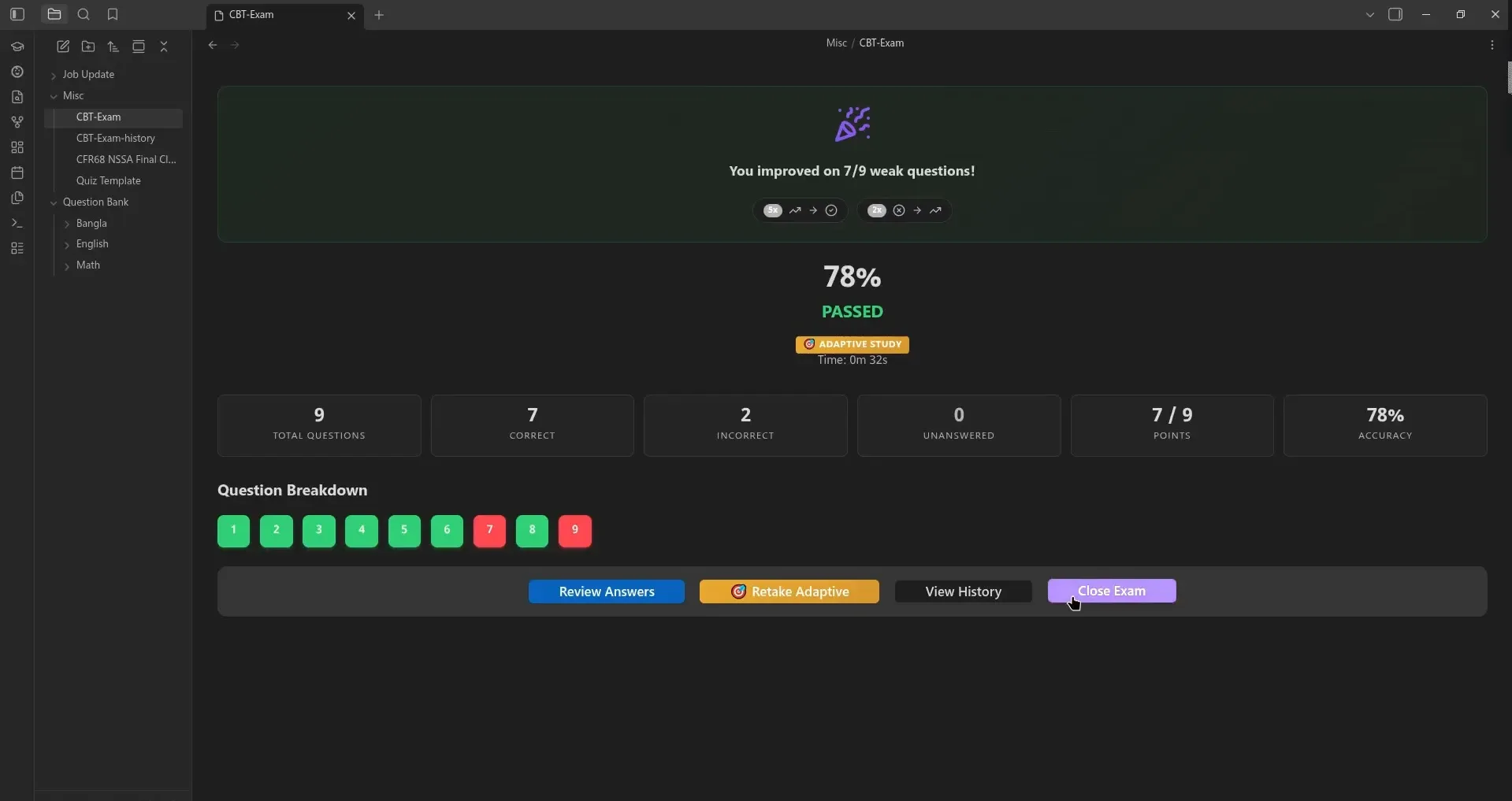 CBT Exam Simulator screenshot