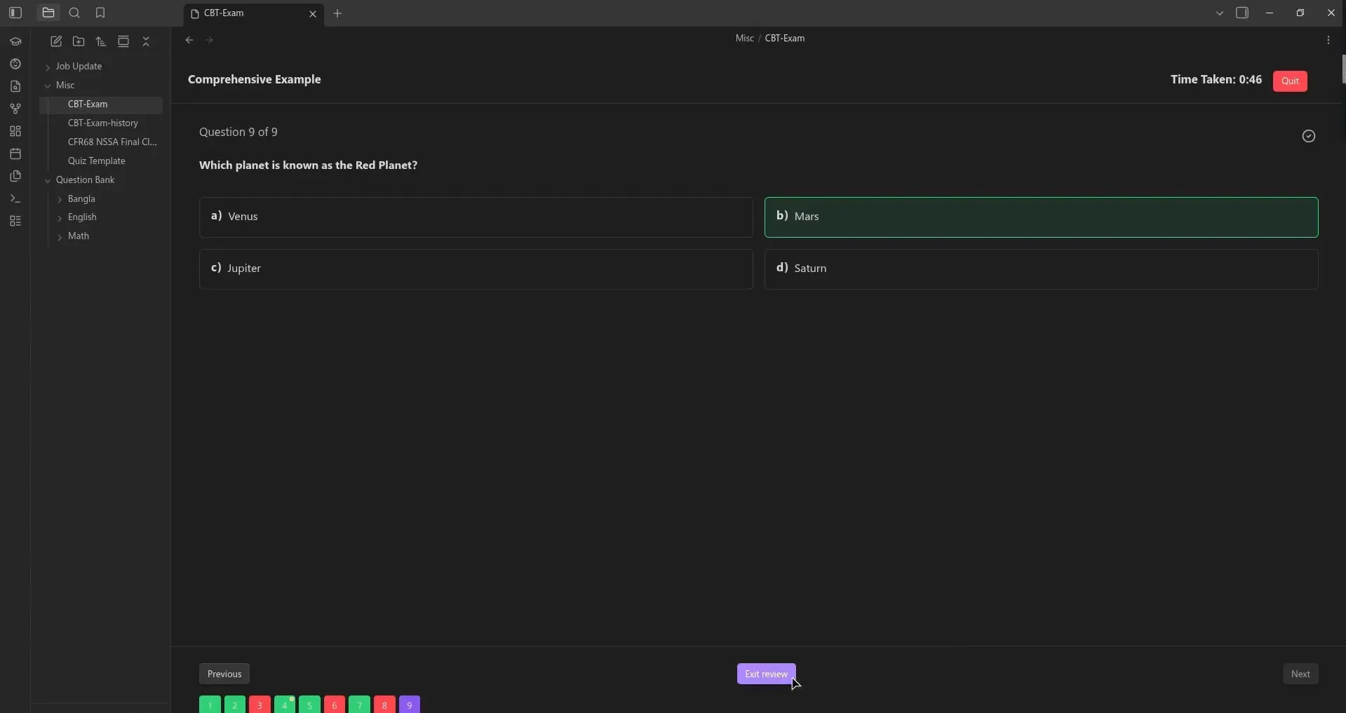 CBT Exam Simulator screenshot