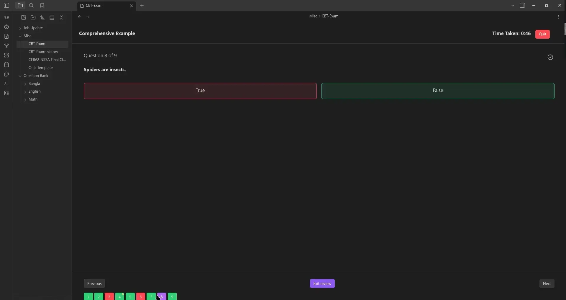 CBT Exam Simulator screenshot
