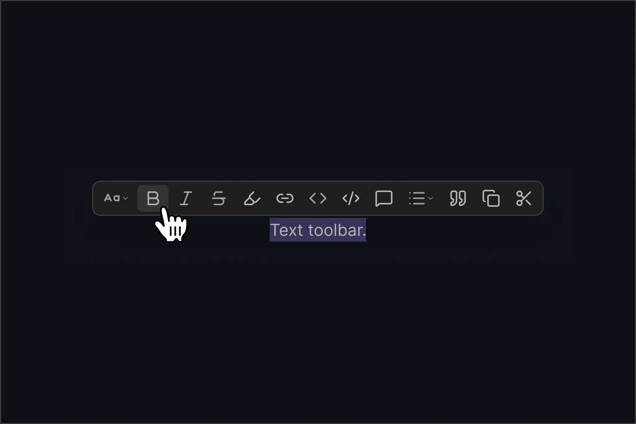 Text Formatting Toolbar screenshot