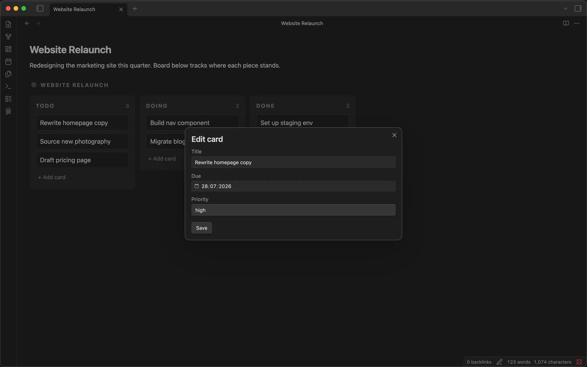 Fancy Kanban screenshot