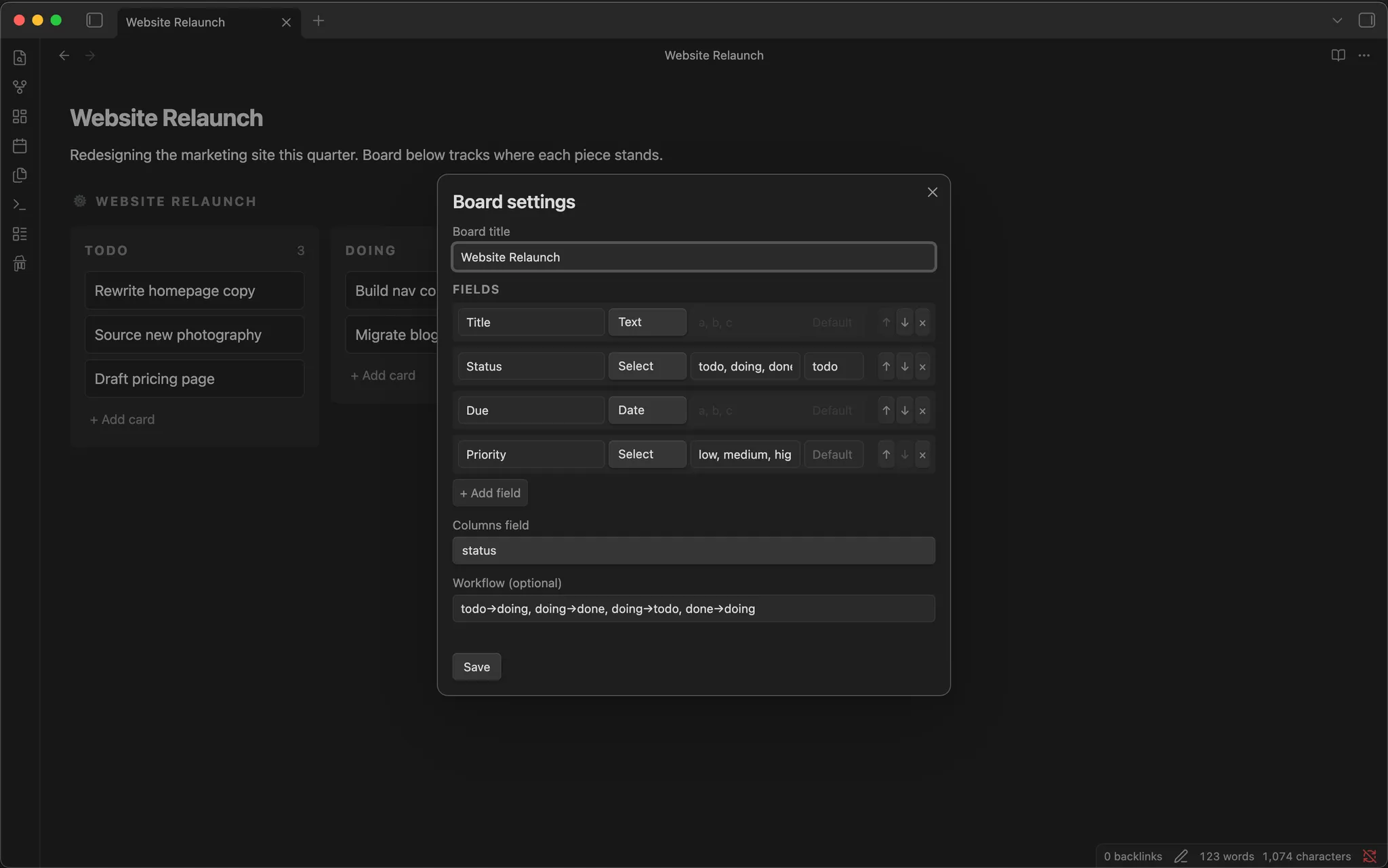 Fancy Kanban screenshot