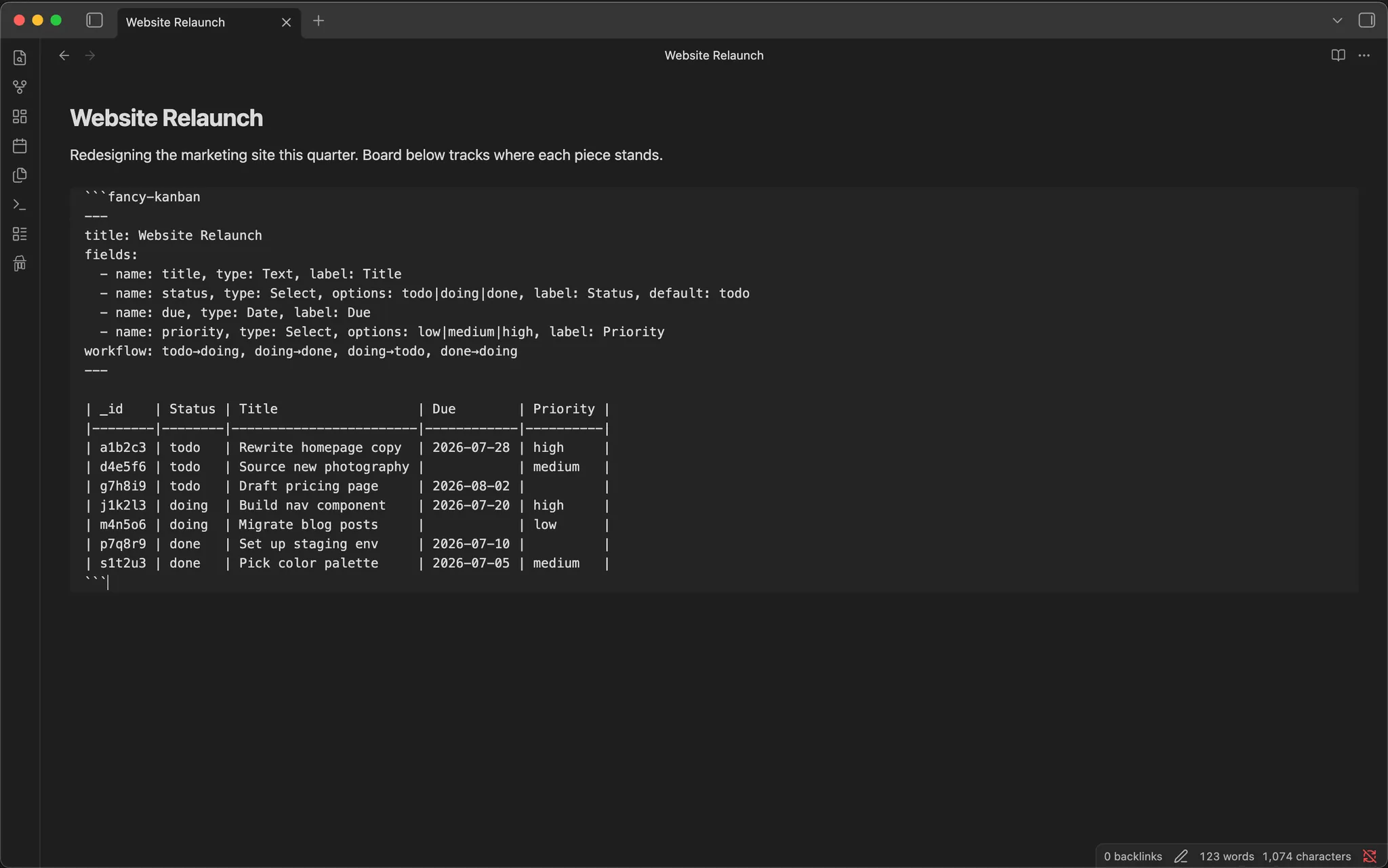 Fancy Kanban screenshot