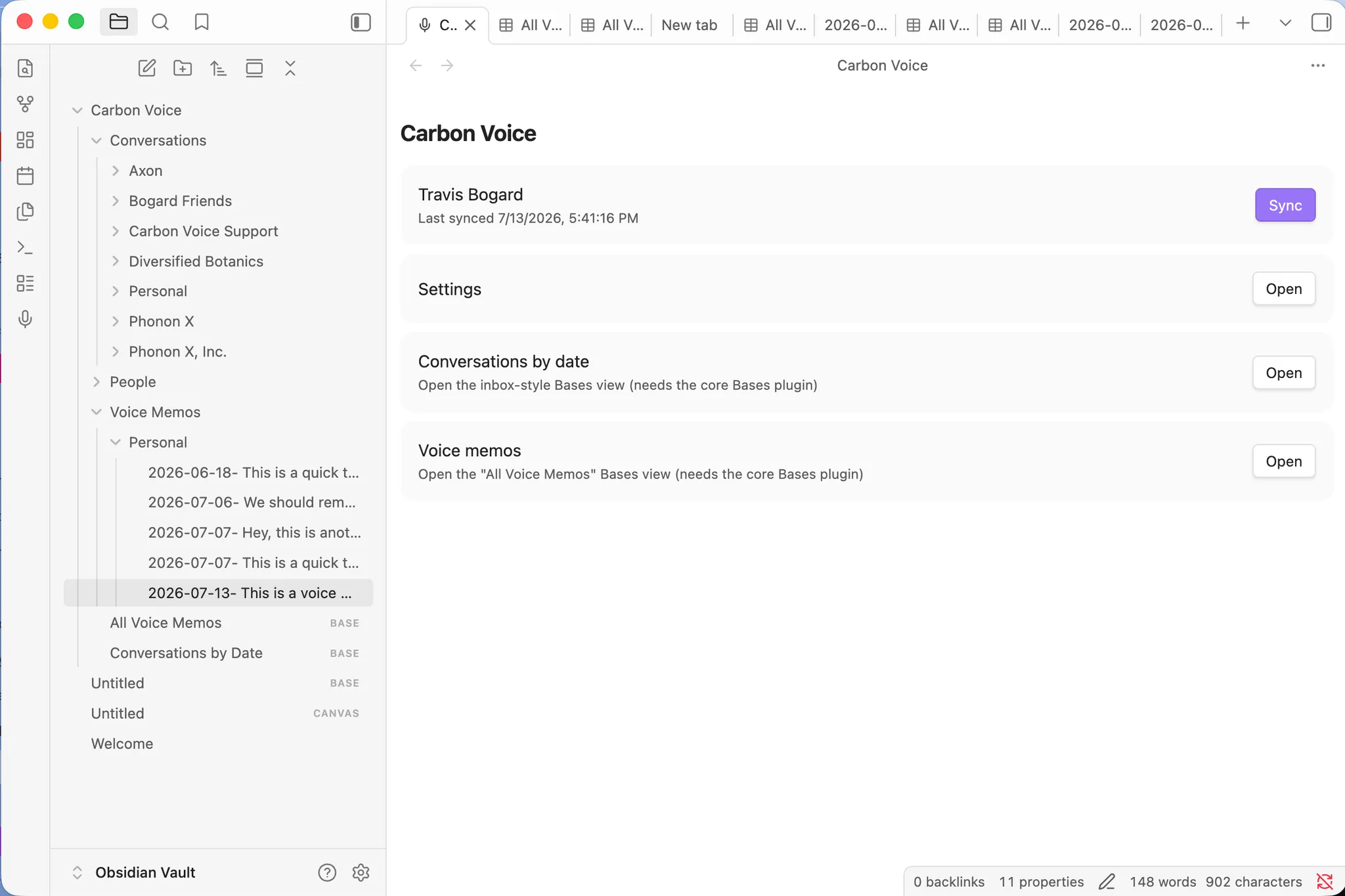 Carbon Voice Sync screenshot