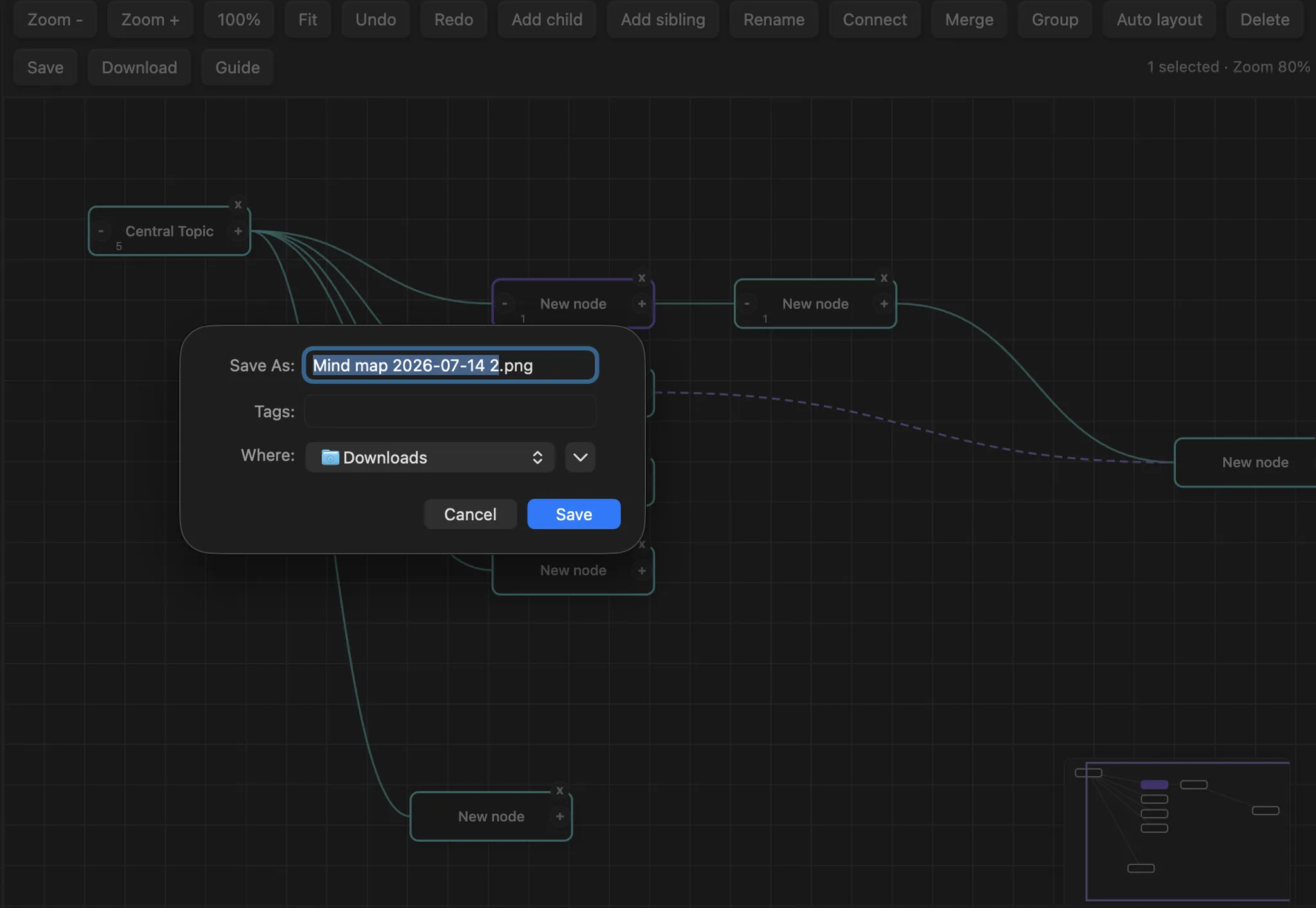 Mind Map Visual screenshot