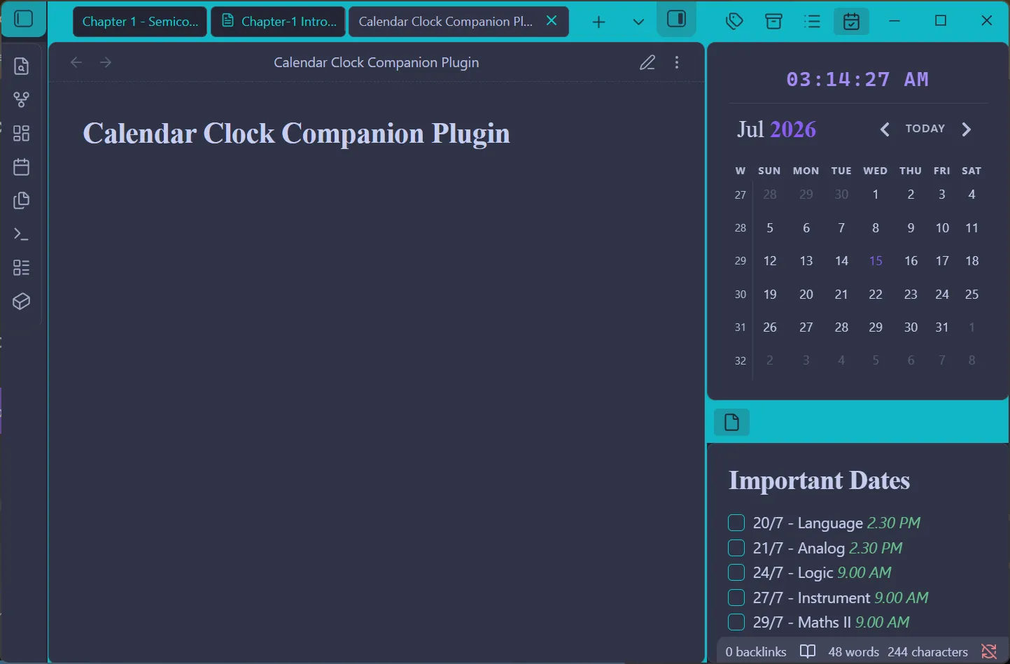 Calendar Clock Companion screenshot